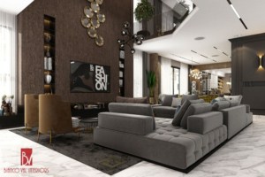 interior design of a client's living room